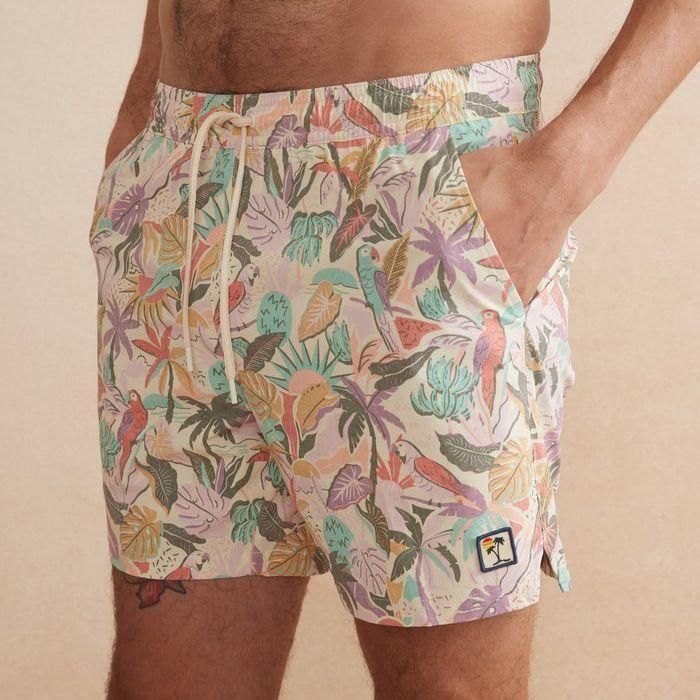 6" Stretch Swim Trunk | Bright Cabana