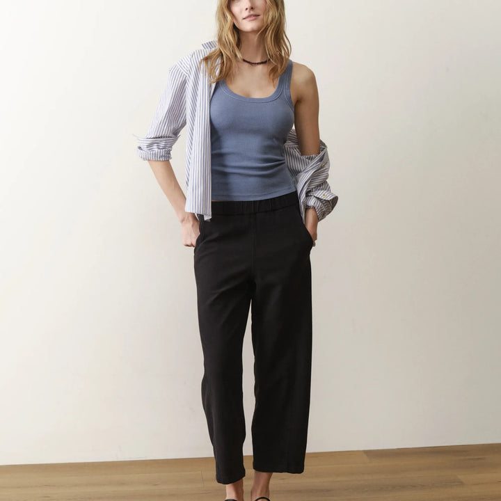 Lexi Rib Scoop Tank | Vintage Indigo