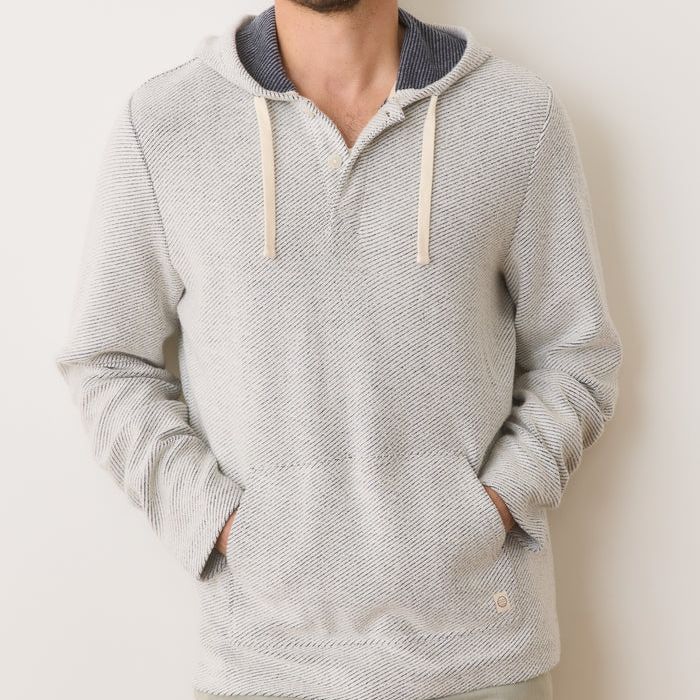 Portola Beach Hoodie | White & Navy