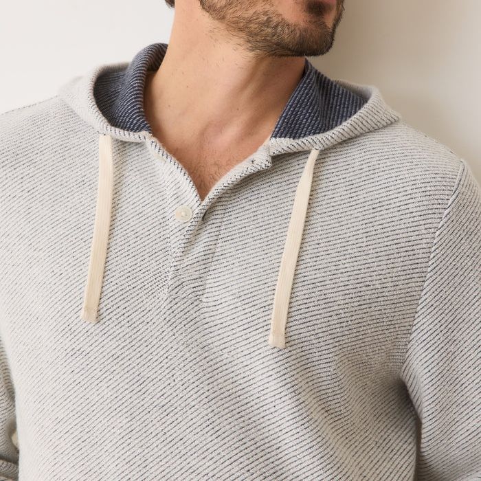 Portola Beach Hoodie | White & Navy