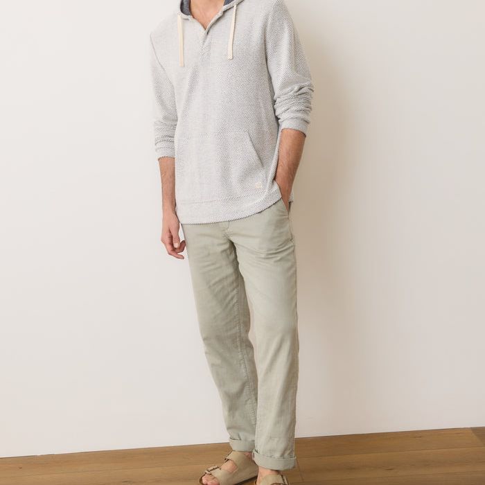 Portola Beach Hoodie | White & Navy