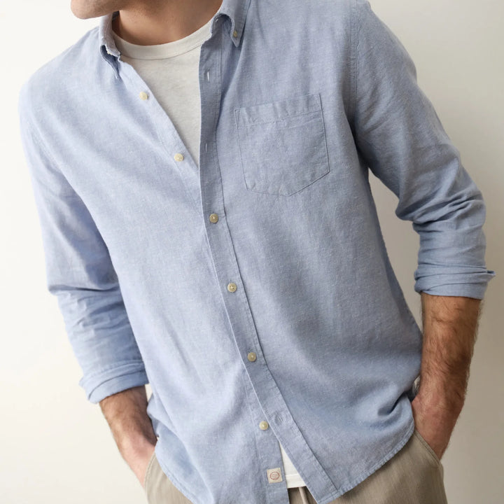 Better-Than-Linen Long Sleeve Shirt | Chambray