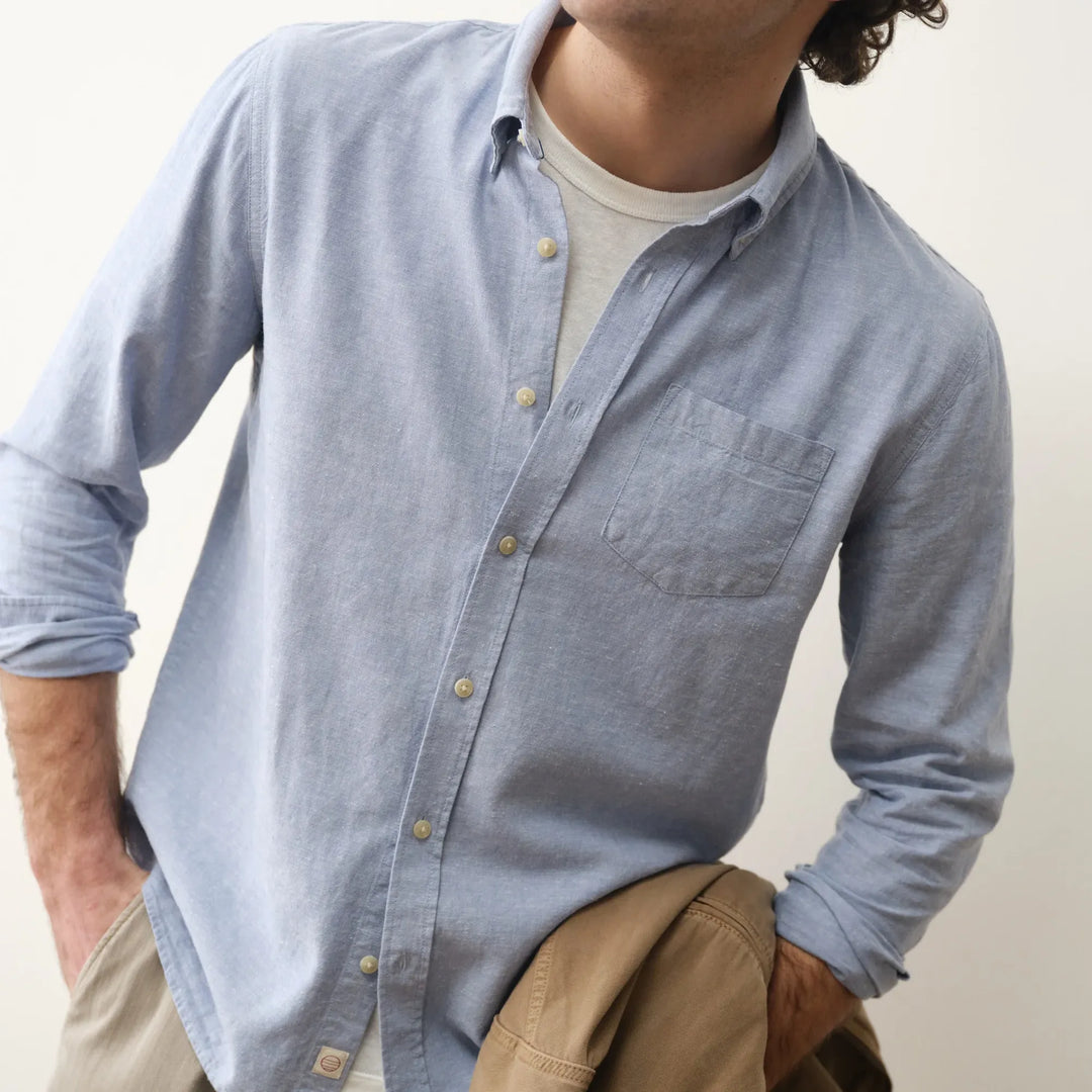 Better-Than-Linen Long Sleeve Shirt | Chambray