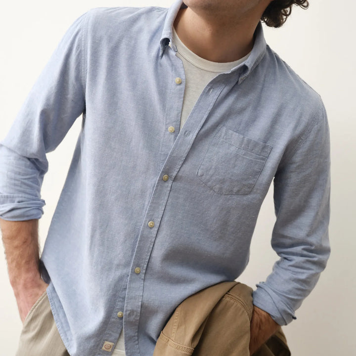 Better-Than-Linen Long Sleeve Shirt | Chambray