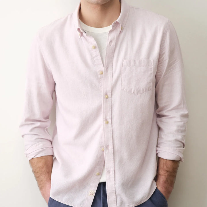 Better-Than-Linen Long Sleeve Shirt | Lavender Mist Stripe