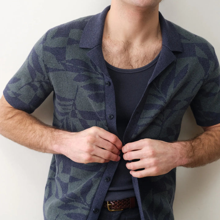 Ethan Resort Sweater | Navy/Laurel Wreath