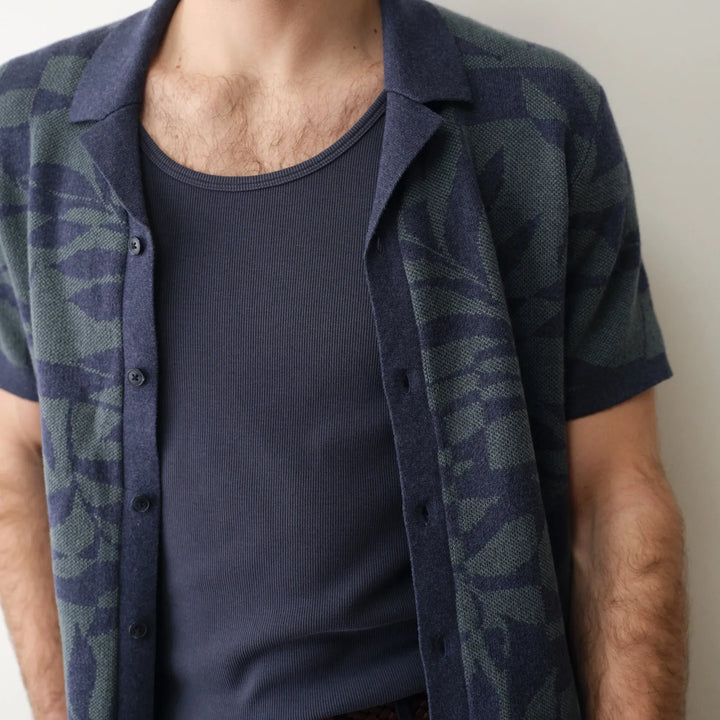Ethan Resort Sweater | Navy/Laurel Wreath