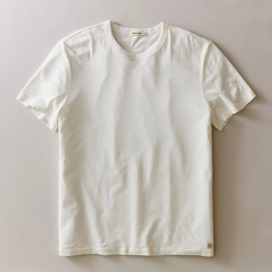 Hemp Cotton Relaxed Tee | White