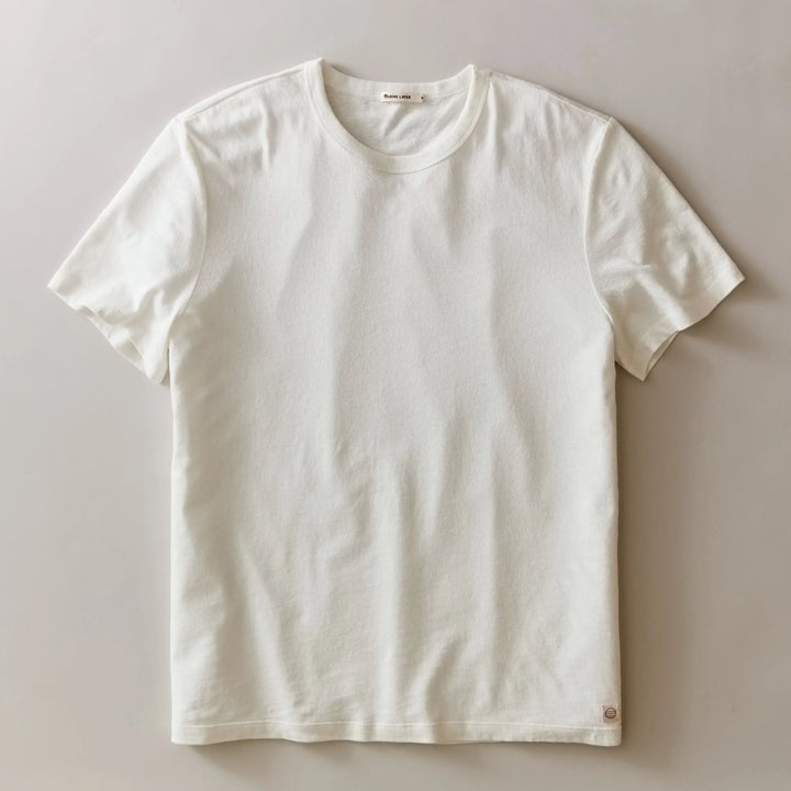 Hemp Cotton Relaxed Tee | White