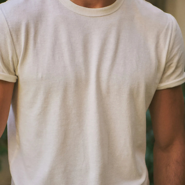 Hemp Cotton Relaxed Tee | White