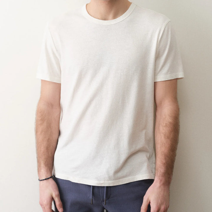 Hemp Cotton Relaxed Tee | White