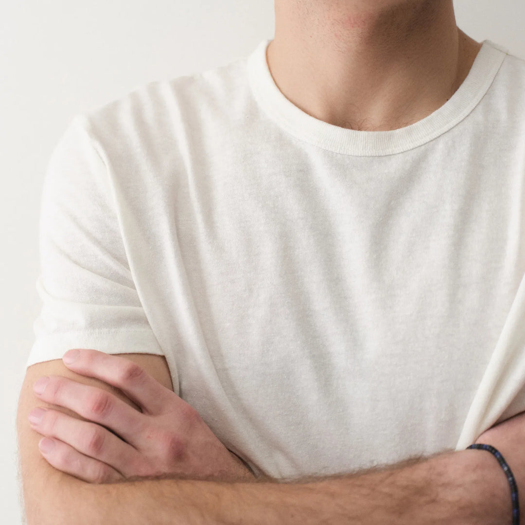 Hemp Cotton Relaxed Tee | White