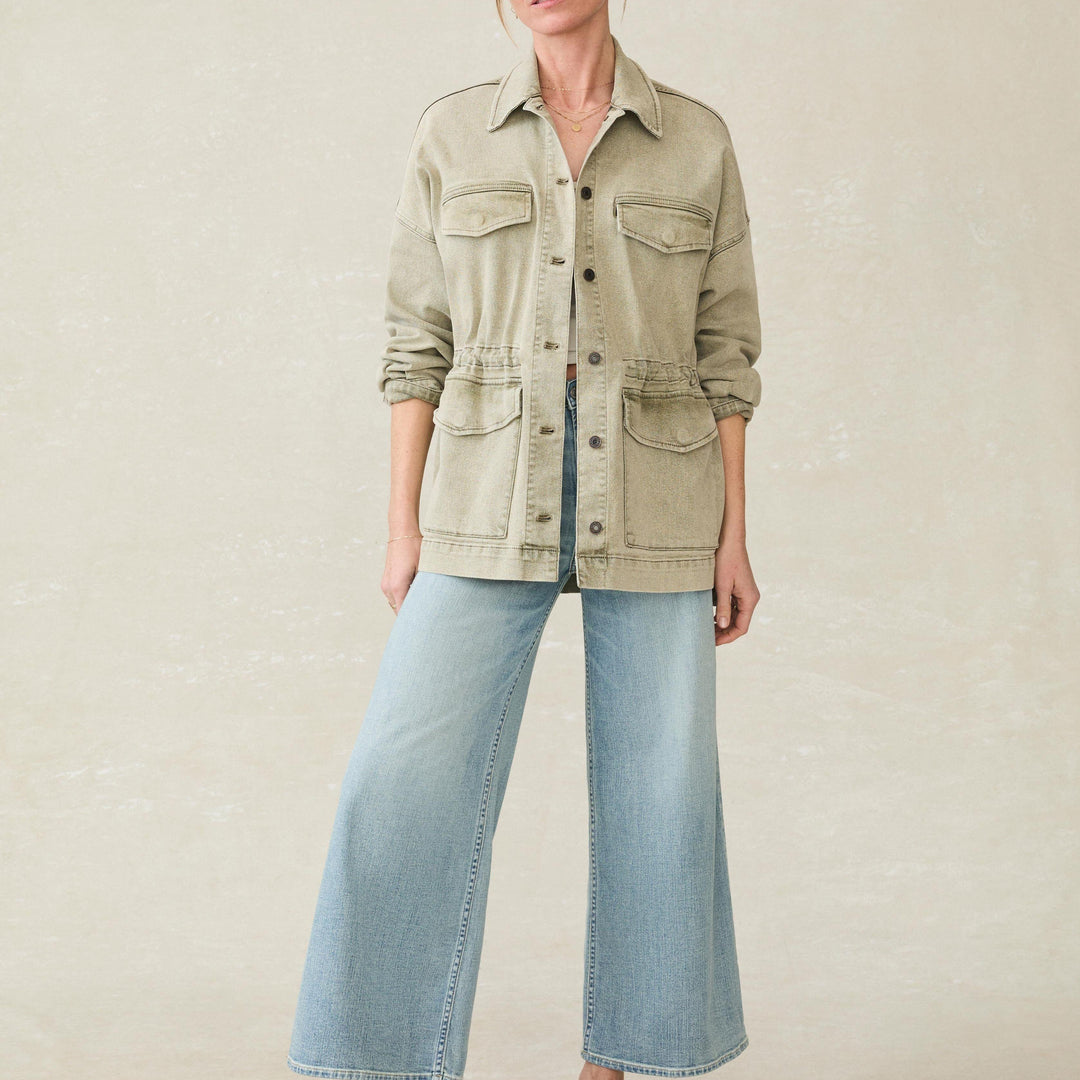 Sunwashed Denim Utility Jacket
