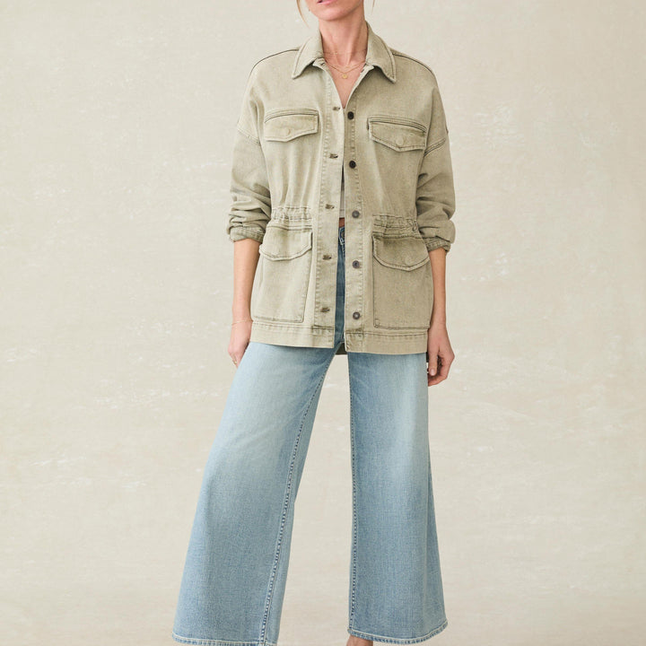 Sunwashed Denim Utility Jacket
