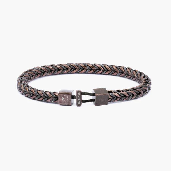 Catena Foxtail Bracelet | Slate Gray/Bronze