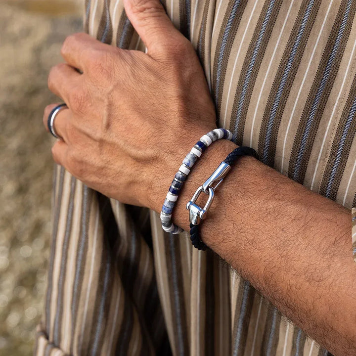 Lobster Larry Bracelet | Navy/Silver