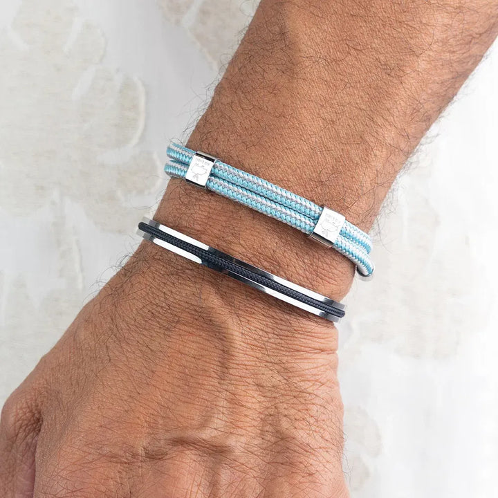 Navarch 6mm Bracelet | Navy/Silver