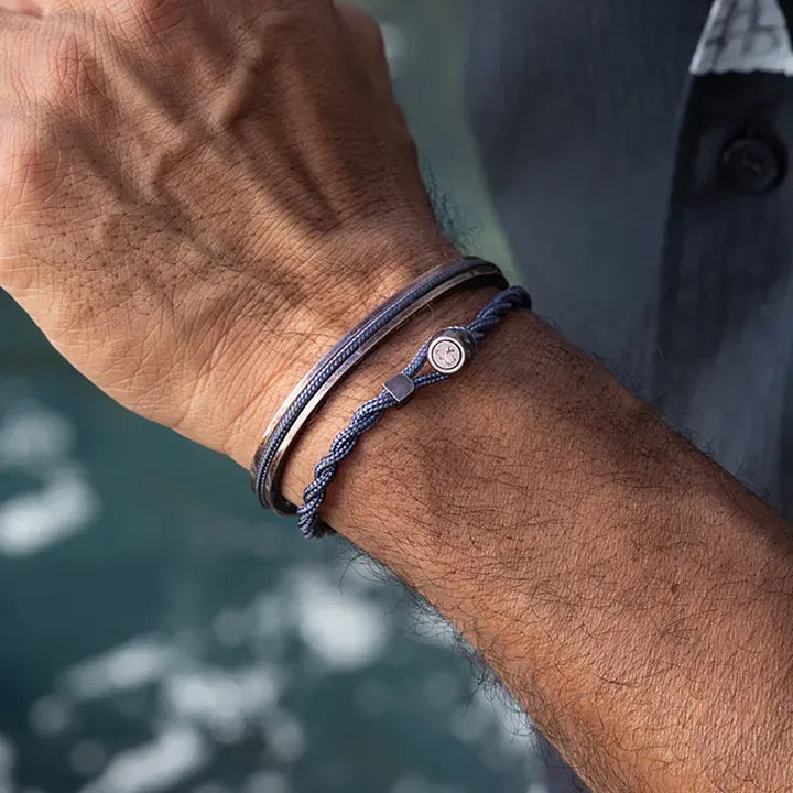 Navarch 6mm Bracelet | Slate Gray/Bronze