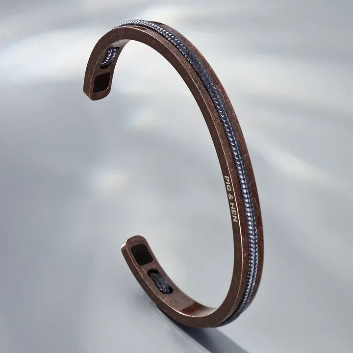 Navarch 6mm Bracelet | Slate Gray/Bronze