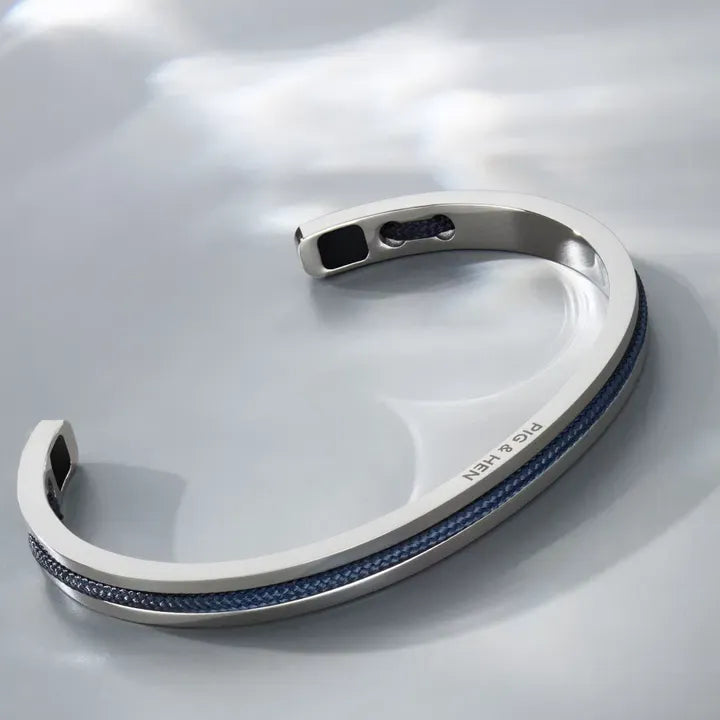Navarch 6mm Bracelet | Navy/Silver