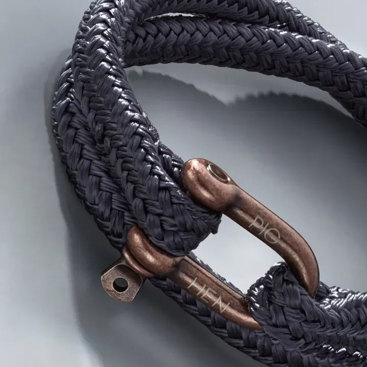 Salty Steve Bracelet | Slate Gray/Bronze