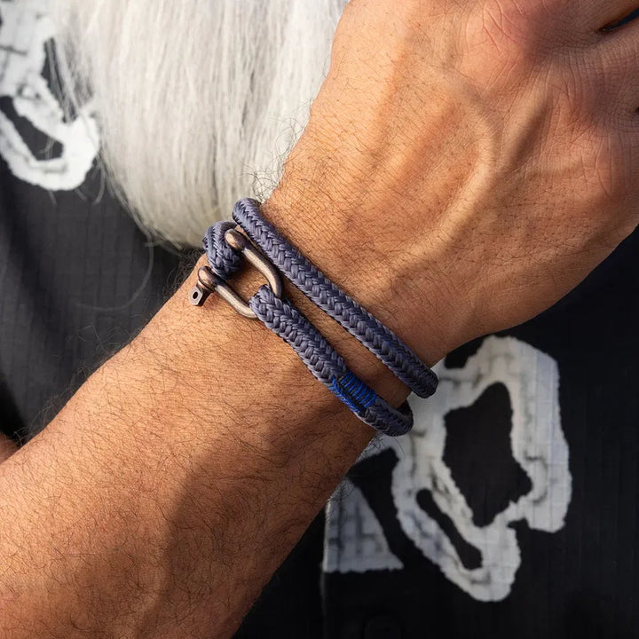 Salty Steve Bracelet | Slate Gray/Bronze