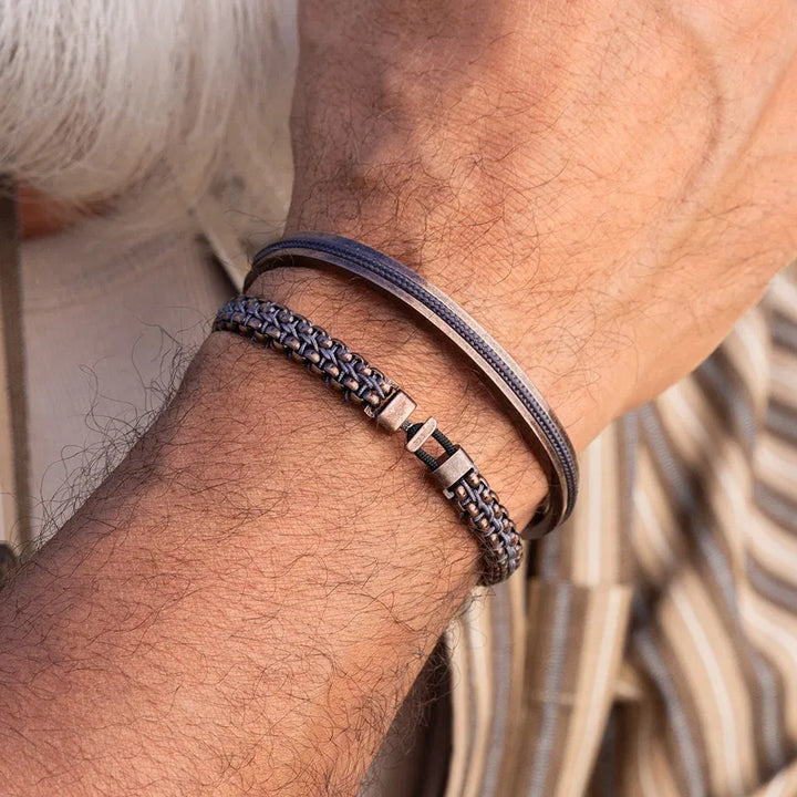 Catena Venetian 7mm Bracelet | Slate Gray/Bronze