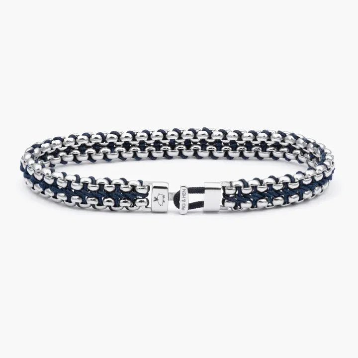 Catena Venetian 7mm Bracelet | Navy/Silver