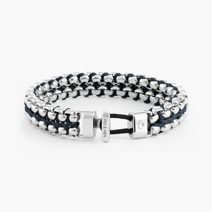 Catena Venetian DBL Bracelet | Navy/Silver