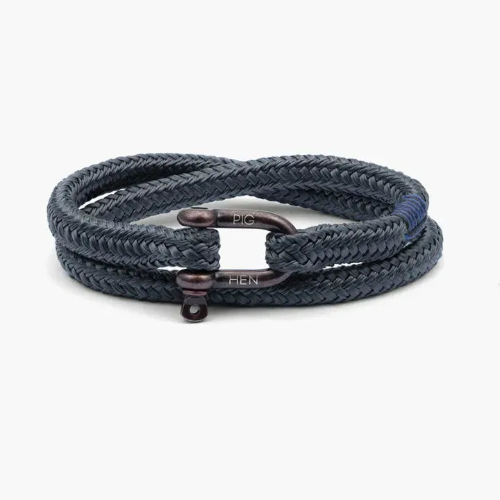 Salty Steve Bracelet | Slate Gray/Bronze