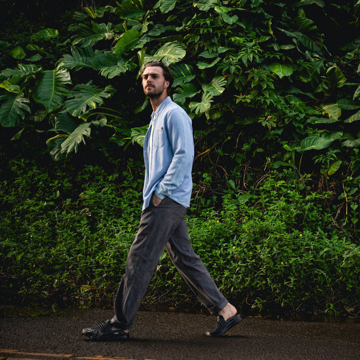 Scholar Chambray Button Up Shirt | Bleached