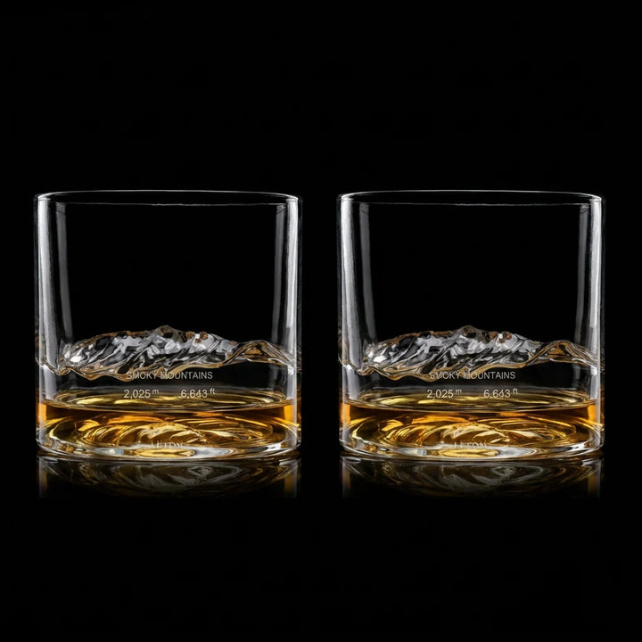 Smoky Mountains Crystal Rocks Glass Set