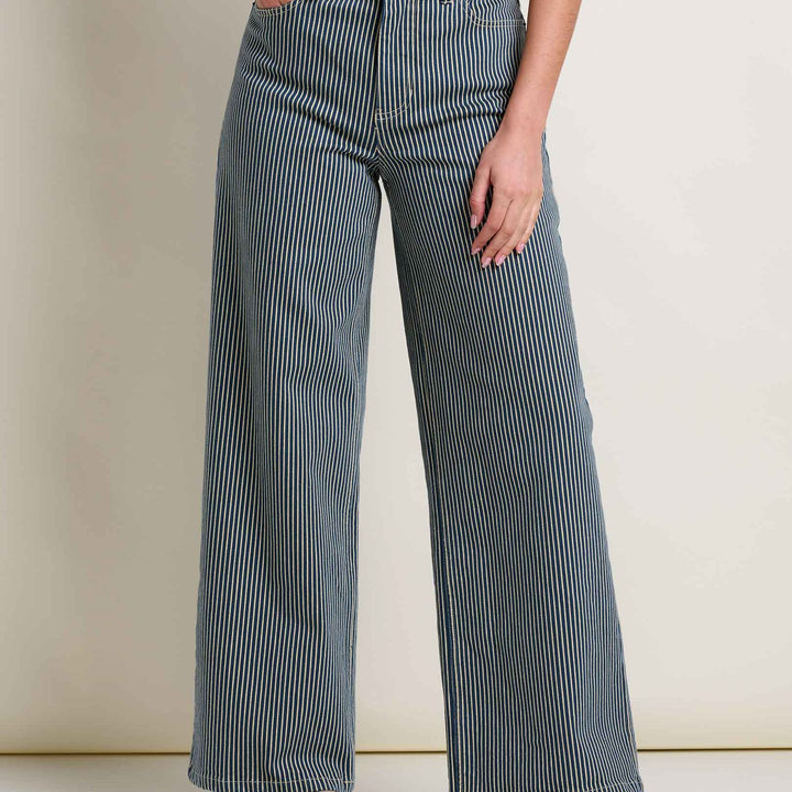 Balsam Wide Leg Pant | Midnight Stripe