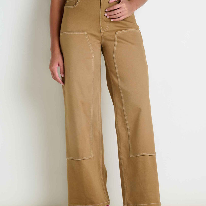 Basalm Wide Leg Utility Pant | Honey Brown