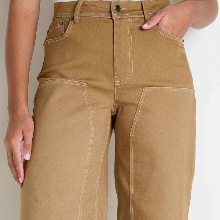 Basalm Wide Leg Utility Pant | Honey Brown