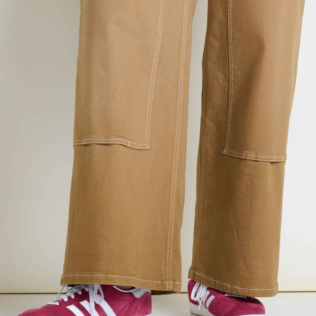 Basalm Wide Leg Utility Pant | Honey Brown