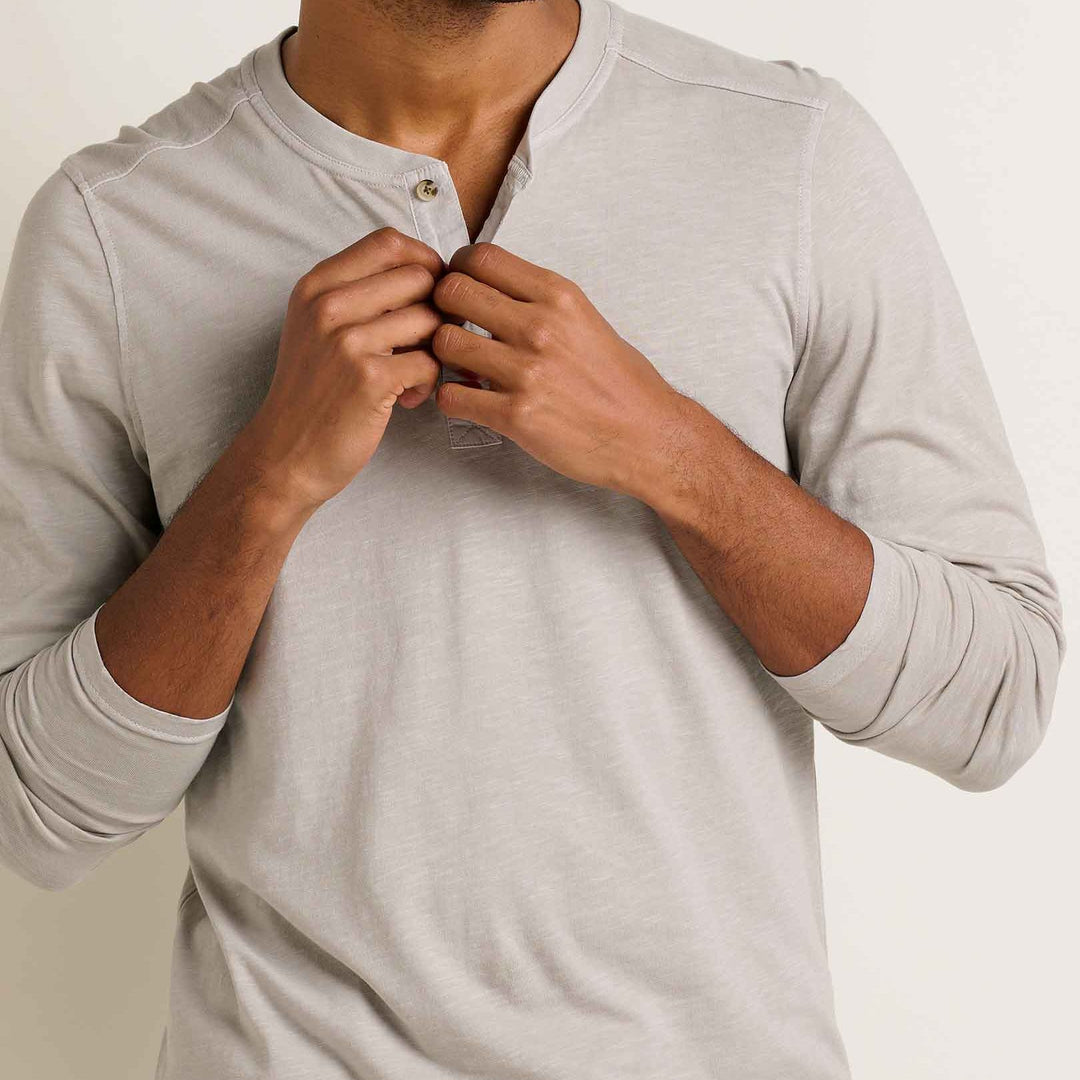 Primo Long Sleeve Henley | Basalt