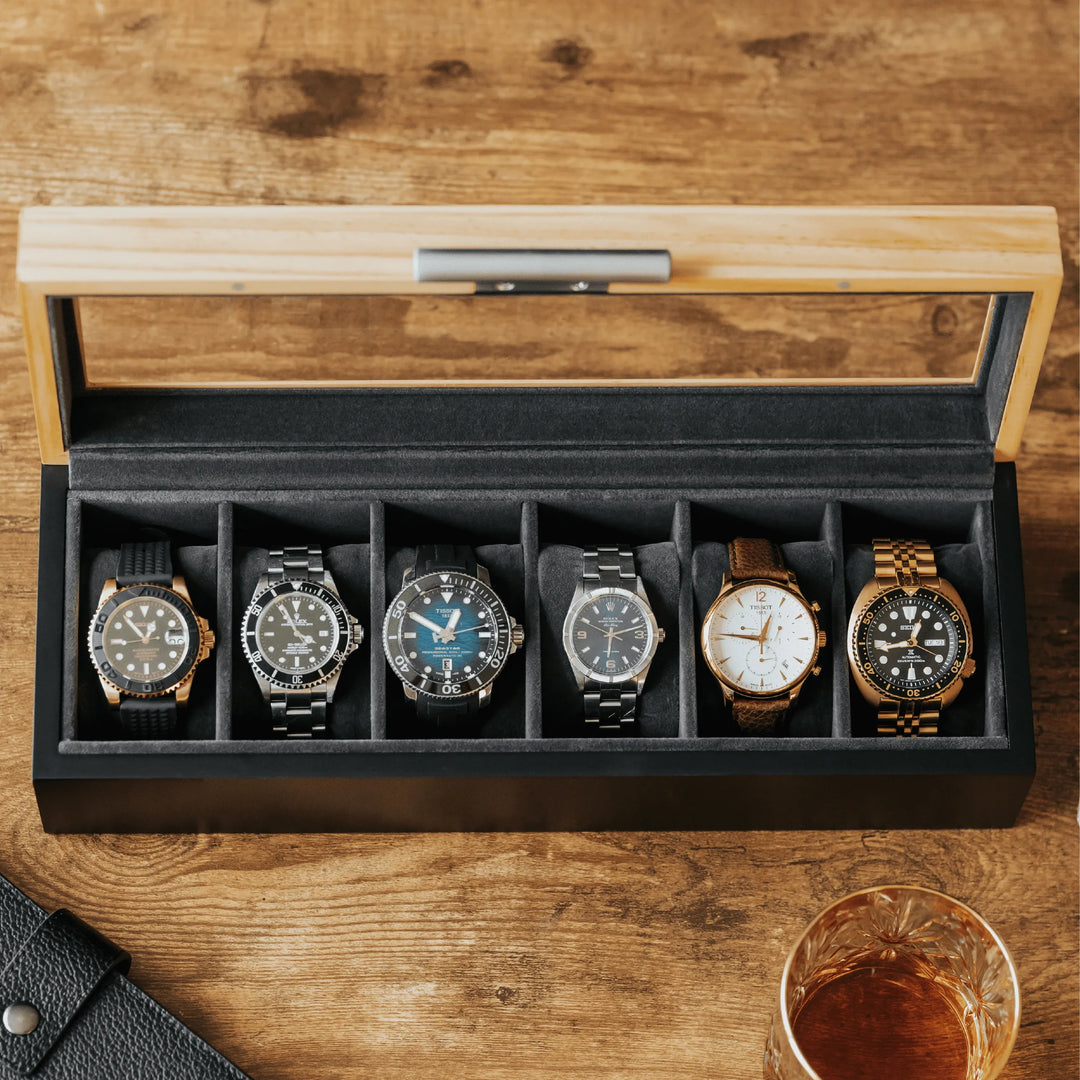 Pine Two-Toned Watch Box