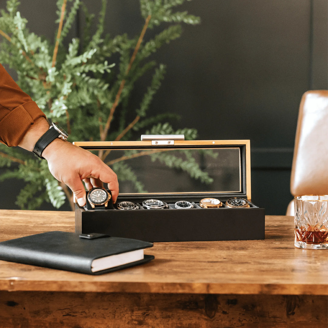 Pine Two-Toned Watch Box