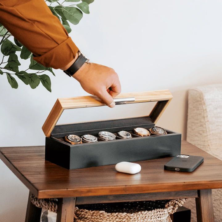 Pine Two-Toned Watch Box