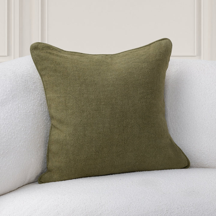 Bedford Linen Pillow | Olive
