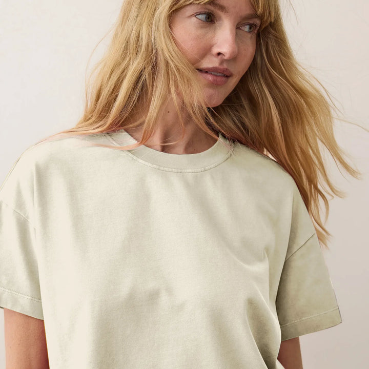 Luxe Jersey Crew Tee | Whitecap
