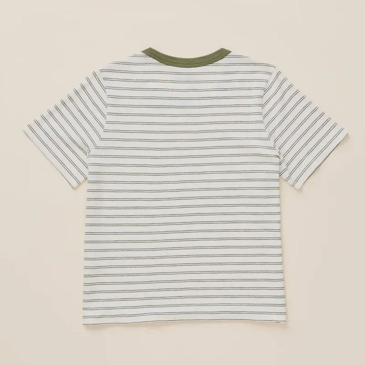 Sunwashed Regenerative Tee | Four Leaf Clover Mini Stripe