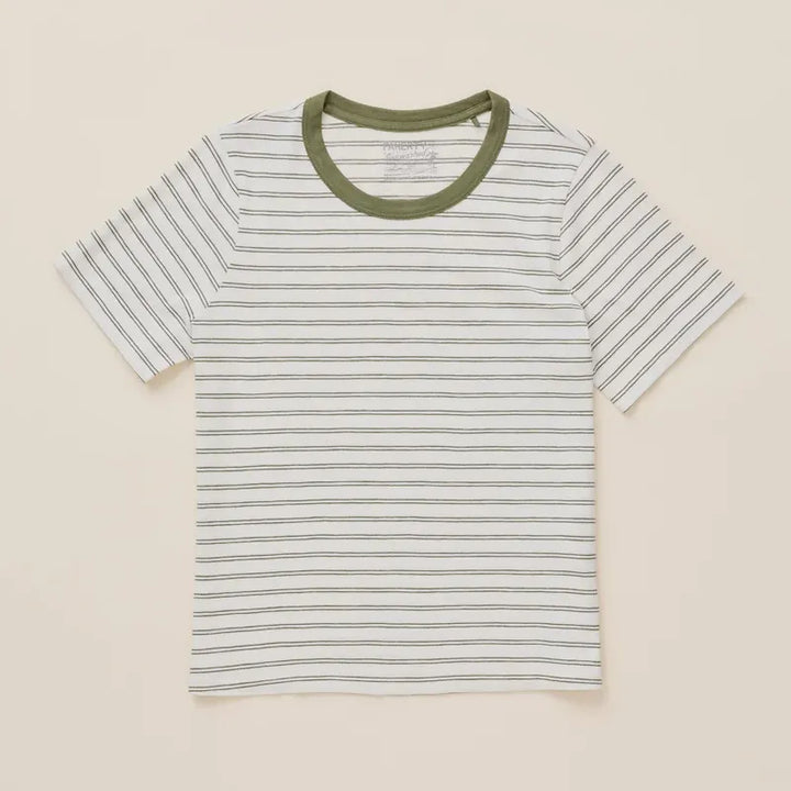 Sunwashed Regenerative Tee | Four Leaf Clover Mini Stripe