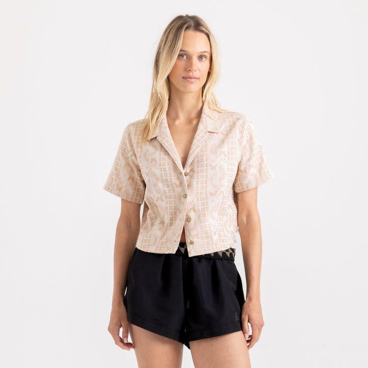 Camp Short Sleeve Button Up Shirt | Eggshell