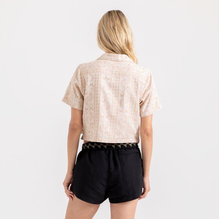 Camp Short Sleeve Button Up Shirt | Eggshell