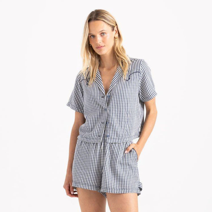 Camp Short Sleeve Button Up Shirt | Indigo
