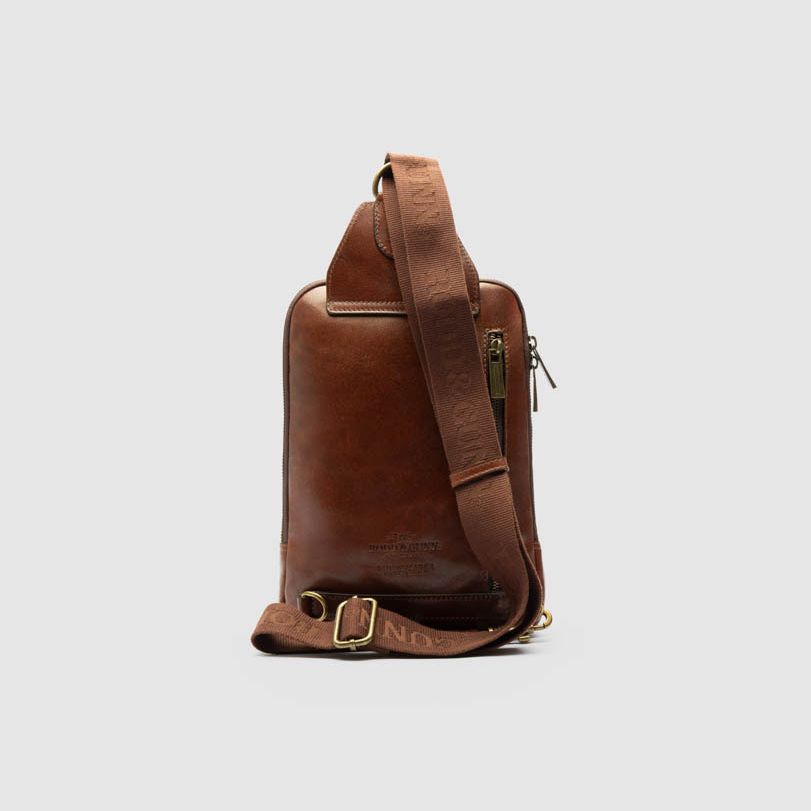 Lincoln Crossbody Satchel | Dark Cognac