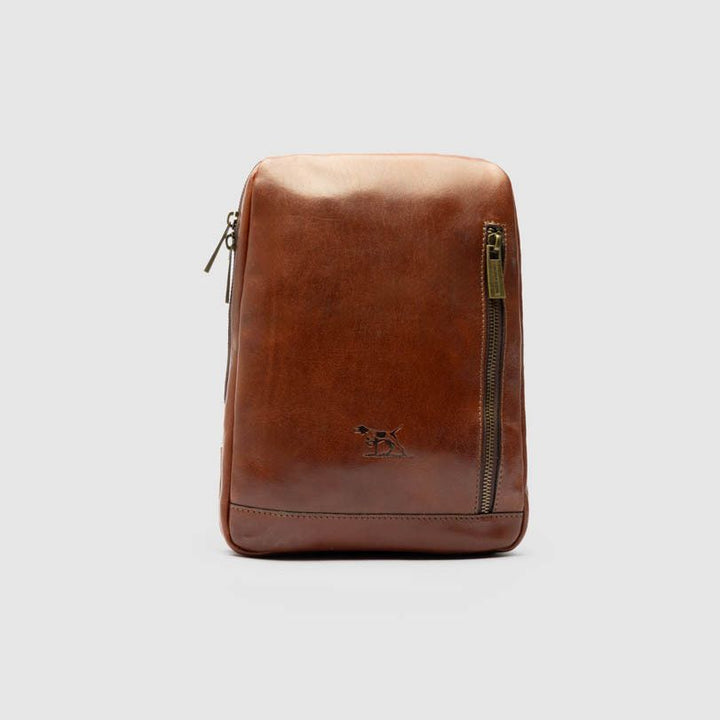 Lincoln Crossbody Satchel | Dark Cognac