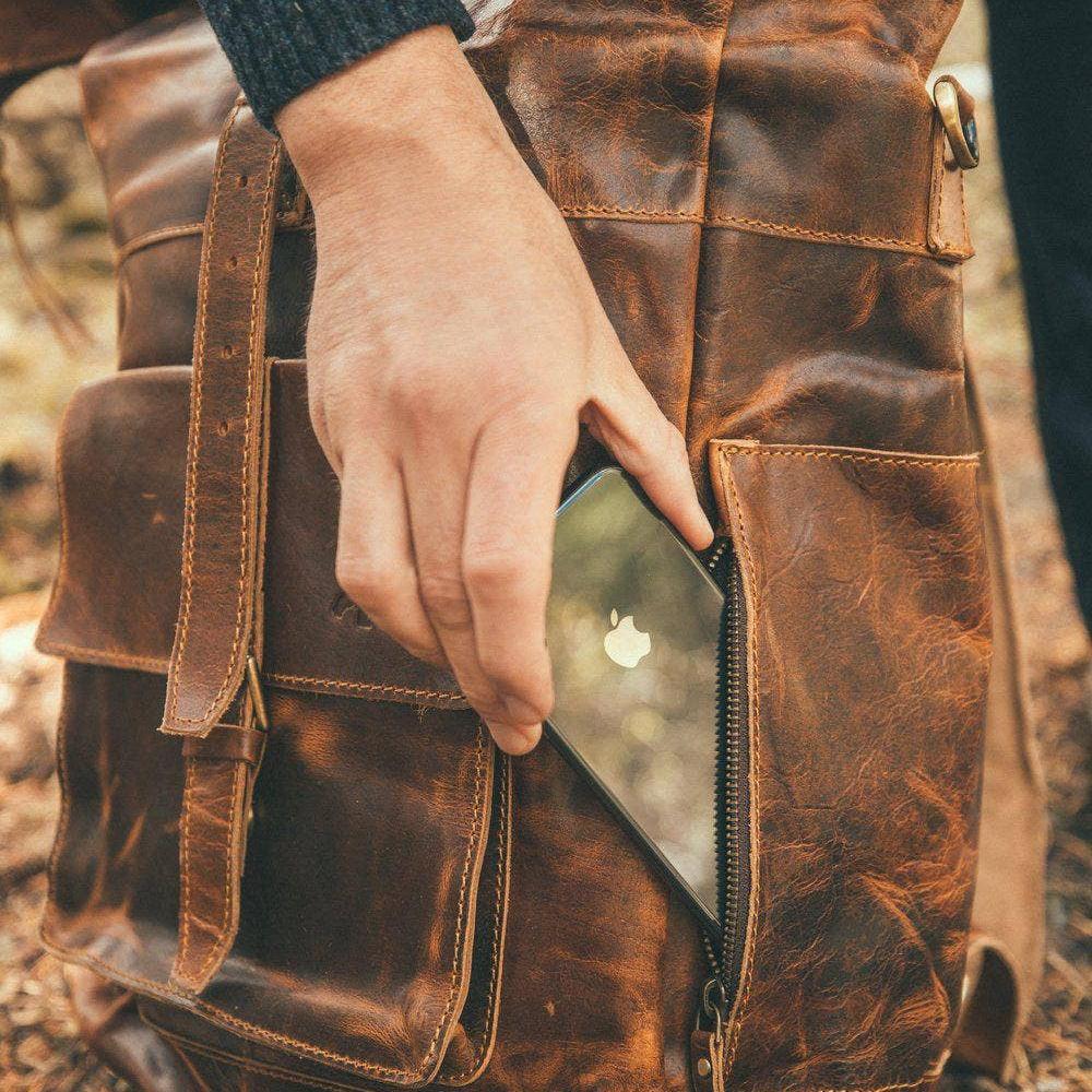 Kobuk Leather Backpack | Antique Brown